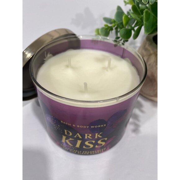 Bath & Body Works “Dark Kiss” NEW 3 Wick Candle - Picture 2 of 7